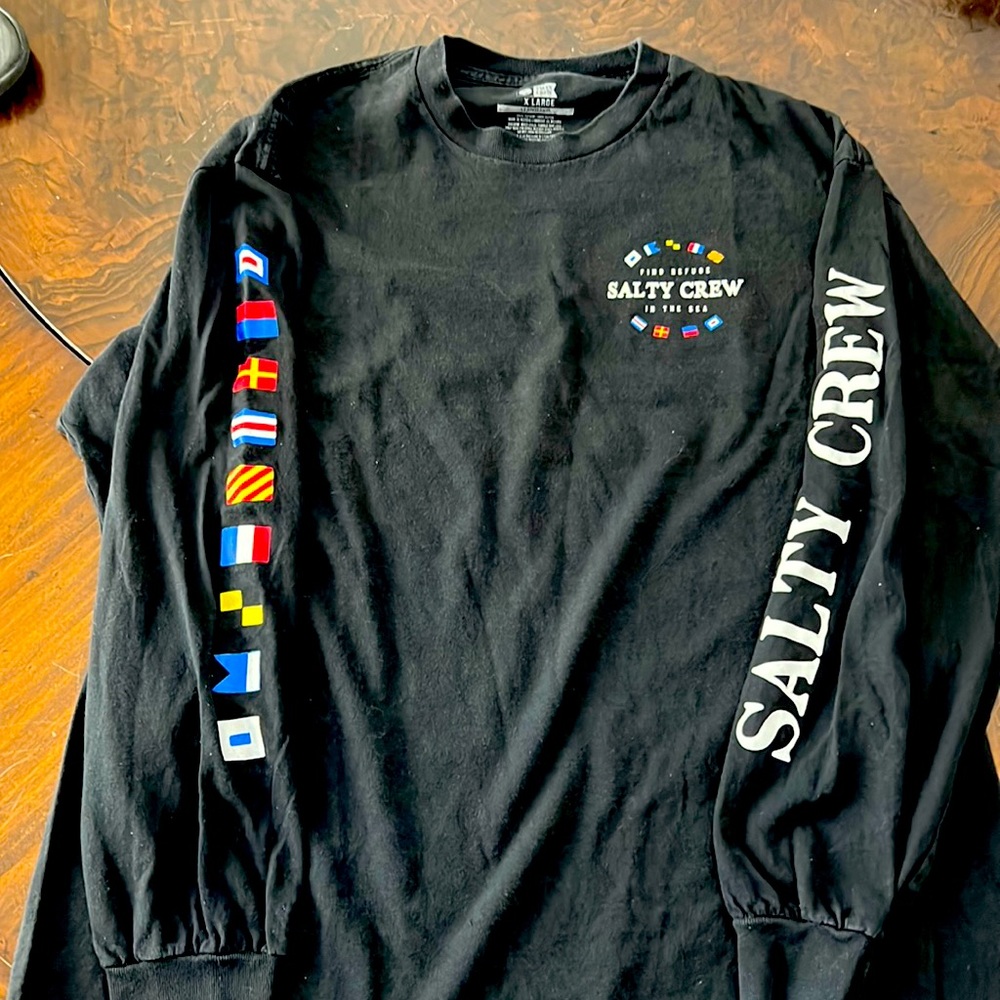 Men's Salty Crew Long Sleeve T-shirt, Black XL